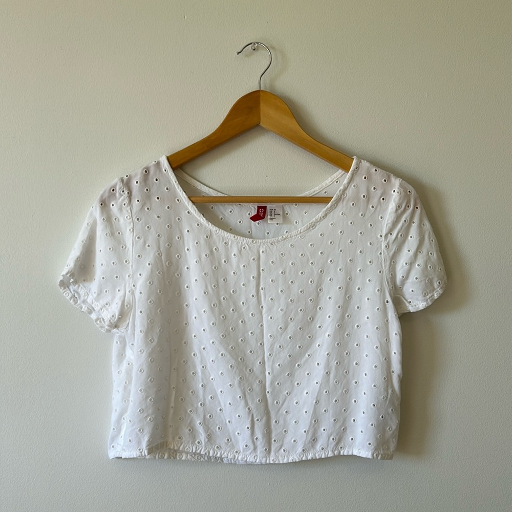 Eyelet Crop Top